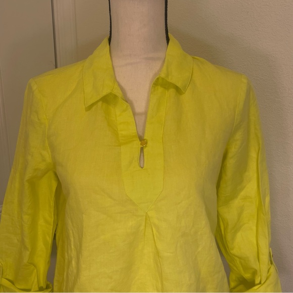 ELLEN TRACY LINEN TUNIC SIZE SMALL - Picture 3 of 10